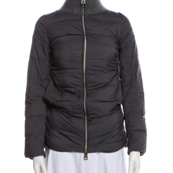 Herno Women's Charcoal Puffer Coat size EU size 40 - Picture 1 of 5